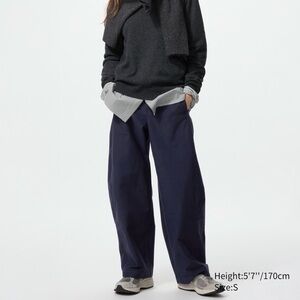 Uniqlo Navy Jersey Barrel Pants